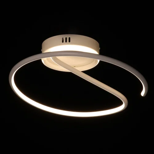 Светильник потолочный LED Аурих 108010201 DeMarkt белый 1 лампа, основание белое в стиле хай-тек  фото 2